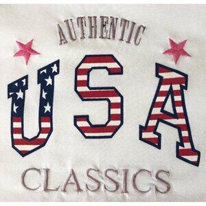 Active Elements Womens T Shirt Size S White with Red White Blue USA Pink Stars
